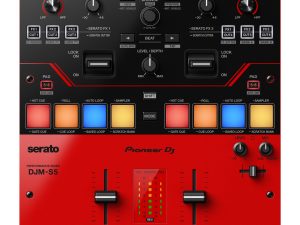 Pioneer DJM-S5 Scratch-style 2-channel DJ mixer (gloss red)